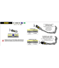 BMW S 1000 R 2014 - 2016 SISTEMA COMPLETO COMPETITION FULL TITANIUM" CON DBKILLER CON FONDO EN CARBONO"