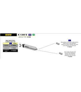 BMW K 1300 S 2012 - 2016 CONECTOR PARA COLECTORES ORIGINALES