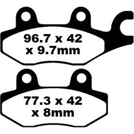 CAGIVA ELEFANT 900 I.E. LUCKY EXPLORER 1991 - 1992 PASTILLAS FRENO SPORT CARBONO