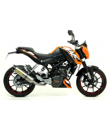 KTM DUKE 125 2011 - 2016 SILENCIOSO STREET THUNDER DE ALUMINIO FONDO EN CARBONO