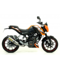 KTM DUKE 125 2011 - 2016 SILENCIOSO STREET THUNDER DE ALUMINIO FONDO EN CARBONO