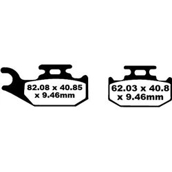 HUSABERG FE 450 2011 - 2012 PASTILLAS FRENO SPORT CARBONO