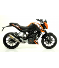 KTM DUKE 200 2011 - 2014 SILENCIOSO STREET THUNDER DE ALUMINIO FONDO EN CARBONO