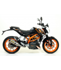 KTM DUKE 390 2013 - 2016 SILENCIOSO THUNDER DE ALUMINIO DARK" FONDO EN CARBONO"