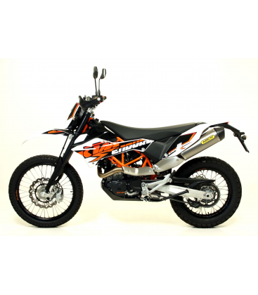 KTM 690 ENDURO R 2009 - 2016 SILENCIOSO RACE-TECH EN TITANIO FONDO EN CARBONO