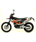 KTM 690 ENDURO R 2009 - 2016 SILENCIOSO RACE-TECH EN TITANIO FONDO EN CARBONO