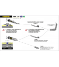 SUZUKI GSR 750 2011 - 2016 CONECTOR PARA SILENCIOSOS RACETECH, PARA COLECTORES ORIGINALES