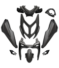 KIT DE CARENADOS YAMAHA AEROX / MBK NITRO 2013 9 PIEZAS NEGRO MATE