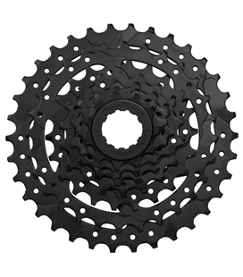 V BIKE CASSETTE SUNRACE CSM40 7 VELOCIDADES DESARROLLO 12/28T TIPO HG NEGRO