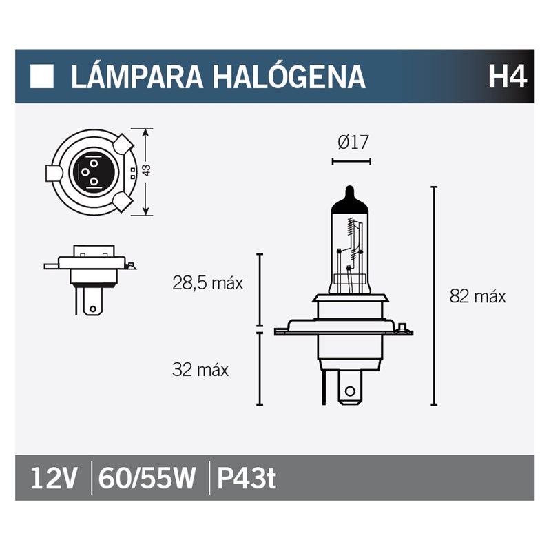 LÁMPARA OSRAM H4 64193 LÁMPARA OSRAM H4 64193