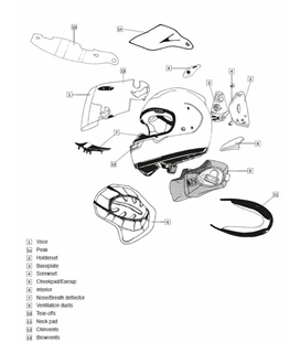 QV-PRO BLANCO VENTILACION MENTONERA ARAI