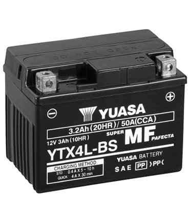 Aprilia MX 50 2003-2004 Bateria YUASA Sin Mantenimiento