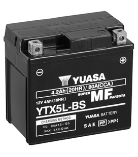 Fantic Caballero Flat Track Euro5 125 2021-2023 Bateria YUASA Sin Mantenimiento