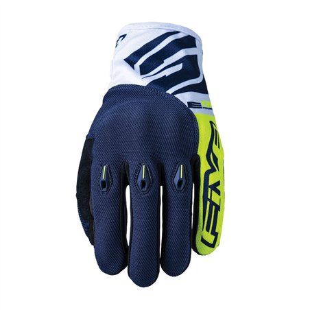 GUANTES FIVE E3 EVO AMARILLO FLUOR / AZUL