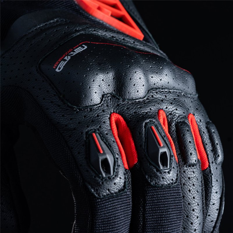 GUANTES FIVE RS2 EVO NEGRO / ROJO
