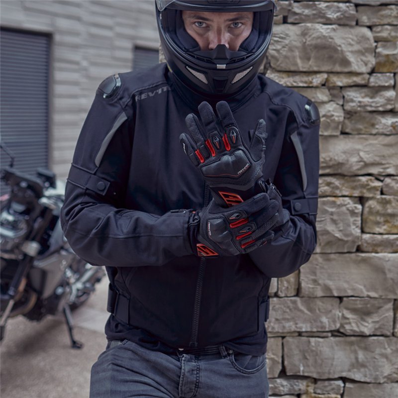 GUANTES FIVE RS2 EVO NEGRO / ROJO