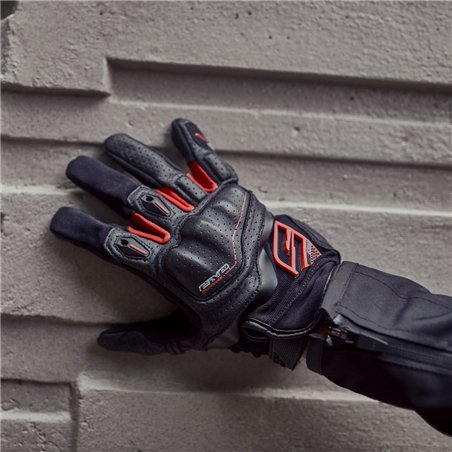 GUANTES FIVE RS2 EVO NEGRO / ROJO