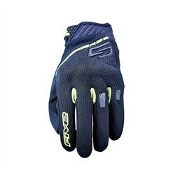 GUANTES FIVE RS3 EVO AIRFLOW NEGRO / AMARILLO FLUOR
