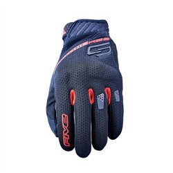 GUANTES FIVE RS3 EVO AIRFLOW NEGRO / ROJO