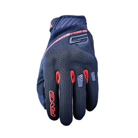GUANTES FIVE RS3 EVO AIRFLOW NEGRO / ROJO