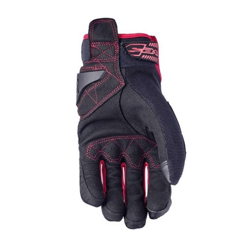 GUANTES FIVE RS3 NEGRO / ROJO