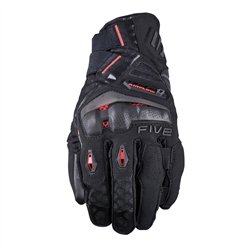 GUANTES FIVE TFX1 AIRFLOW NEGRO / ROJO FLUOR