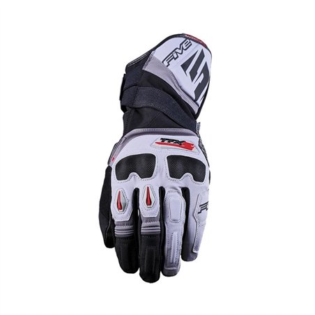 GUANTES FIVE TFX2 WP GRIS / GRIS / ROJO