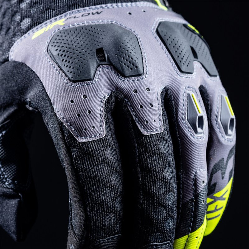 GUANTES FIVE TFX3 AIRFLOW GRIS / AMARILLO FLUOR