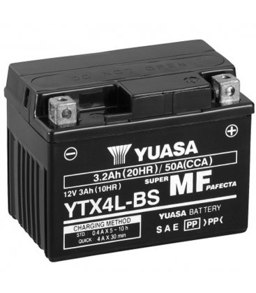 Yamaha TZR 80 1991-1995 Bateria YUASA Sin Mantenimiento