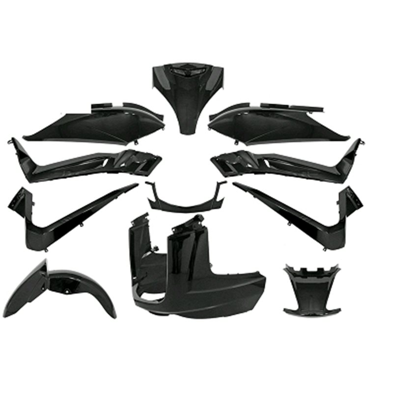 KIT CARENADO YAMAHA XMAX 125/250 CC 2006 - 2009 NEGRO BRILLO (11 PIEZAS) KIT CARENADO YAMAHA XMAX 125/250 CC 2006 - 2009 NEGRO BRILLO (11 PIEZAS)
