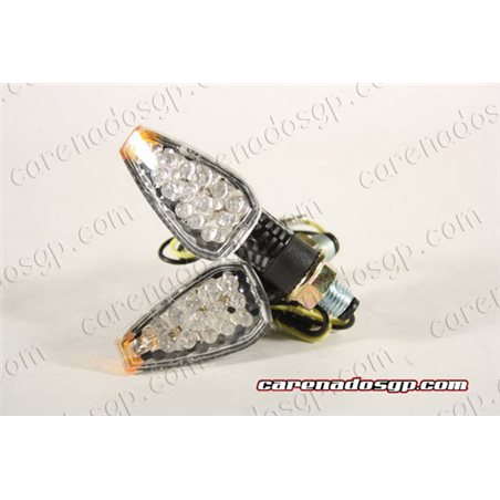 INTERMITNTES LED PUNTA NARANJA CROMADO
