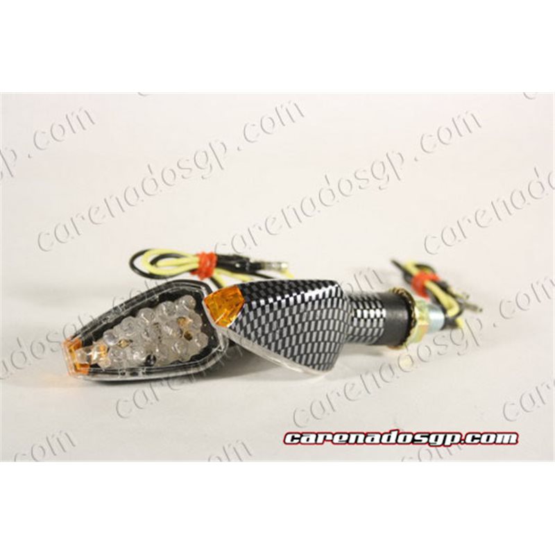 INTERMITNTES LED PUNTA NARANJA CROMADO