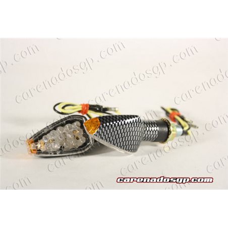 INTERMITNTES LED PUNTA NARANJA CROMADO