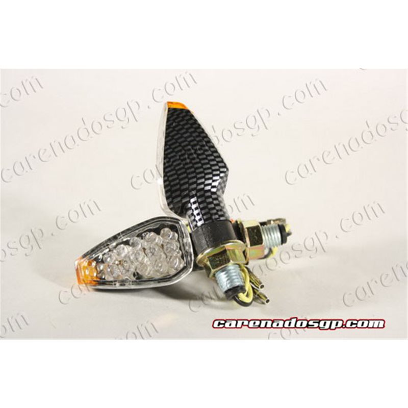 INTERMITNTES LED PUNTA NARANJA CROMADO