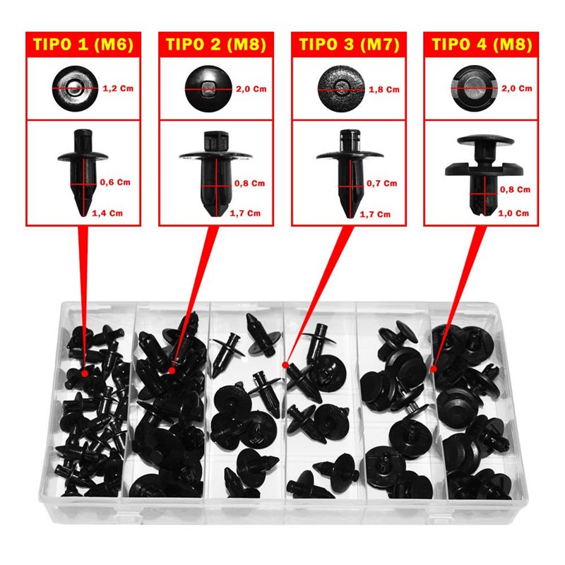 KIT REMACHES PLASTICO VARIAS MEDIDAS KIT REMACHES PLASTICO VARIAS MEDIDAS