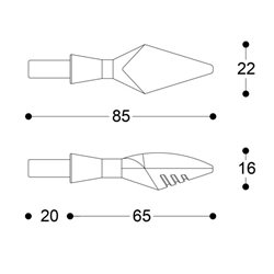 INTERMITENTES LED X-LED PLATEADOS BARRACUDA