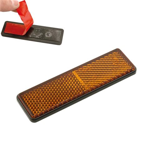 CATADIÓPTRICO RECTANGULAR (91X25) AMBAR CON ADHESIVO