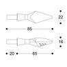 INTERMITENTES LED X-LED NEGRO BARRACUDA