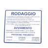 Insignia rodaggio Piaggio Vespa 50-90-125cc 610170M003
