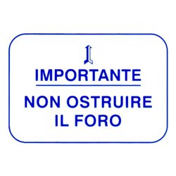adhesivo non ostruire il foro 610176M0001