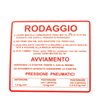 Adhesivo Rodaggio Piaggio Vespa 50-90-125cc 610170M002
