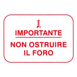 Adhesivo non ostruire il foro 610176M