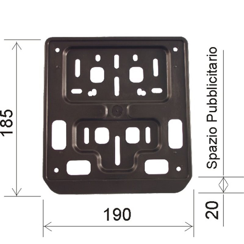 Portamatrículas Standard para moto y scooter Portamatrículas Standard para moto y scooter