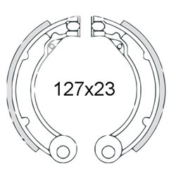Par de zapatas de freno traseras Piaggio Vespa 125-150cc 1963/1972 081229