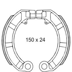 Zapatas de freno Piaggio Vespa Px 125-150cc 414450