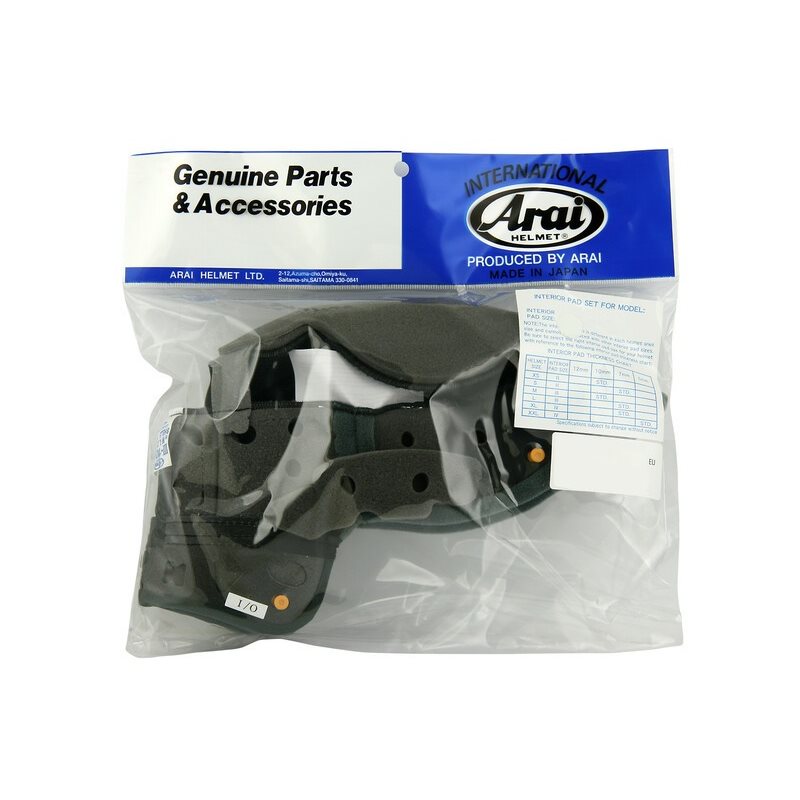REBEL/CHASER-V INTERIOR CASCO ARAI (I/II - XS/S), 10 MM. GRIS TALLA XS/S