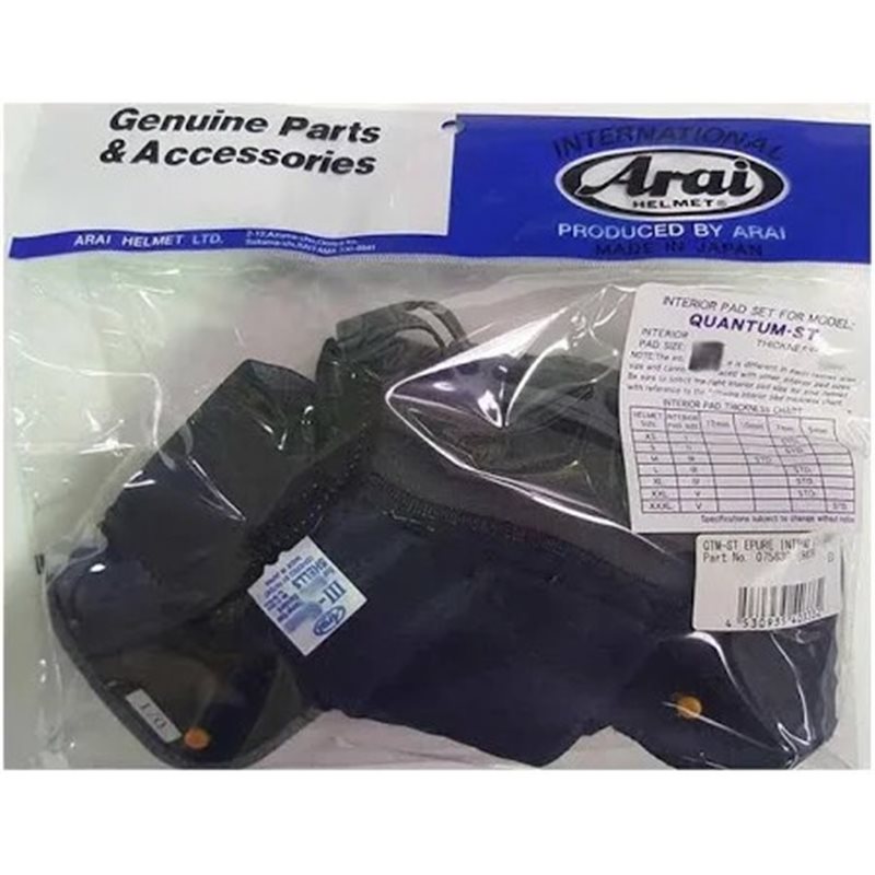 QUANTUM-ST INTERIOR CASCO ARAI (III - M/L), 7 MM. GRIS