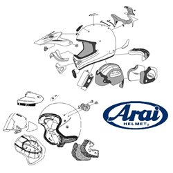 CHASER-V/PRO INTERIOR CASCO ARAI (ANTIMICROBIANO) (I/II - XS/S), 7 MM. GRIS