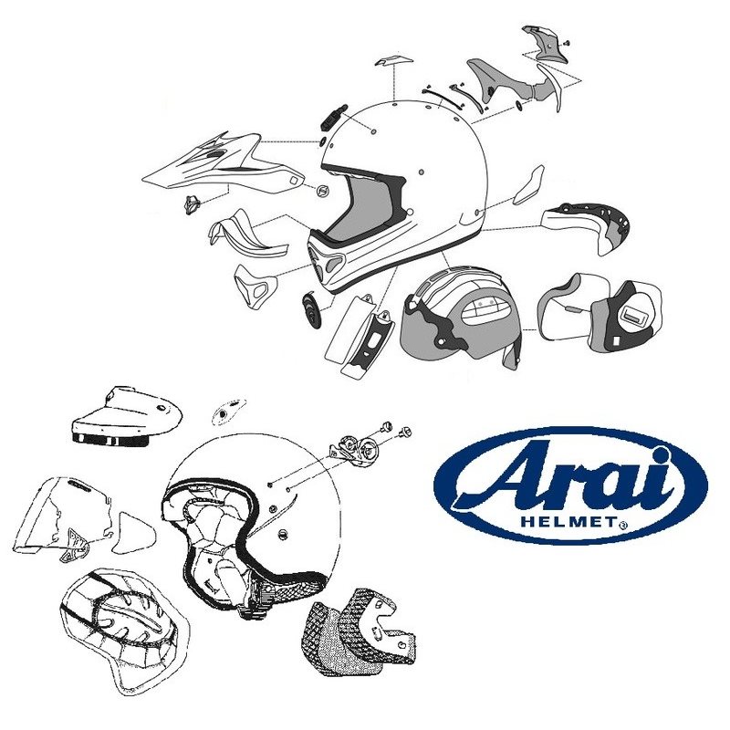 CHASER-V/PRO INTERIOR CASCO ARAI (ANTIMICROBIANO) (I/II - XS/S), 7 MM. GRIS