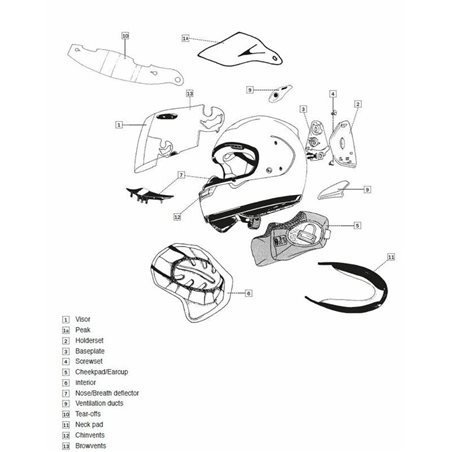 Spoiler ARAI DUAL FLOW, Negro Mate
